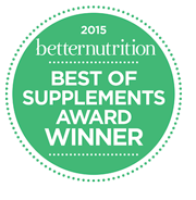 2015 Best of Supplement Award from Better Nutrition Magazine