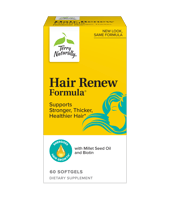 Hair Renew Box Image,Old Look. New Look. Same Great Hair Renew,Hair Renew Pill Image,Hair Renew Supplement Facts,,Bottle image