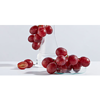 Image of grapes with science lab containers