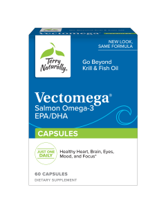 Product Image,New Look. Same Product.,Supplement Facts,Pill Image,Vectomega® EPA/DHA Salmon Omega-3 — Supports brain, eye, & heart health*, mental focus*, and overall health*