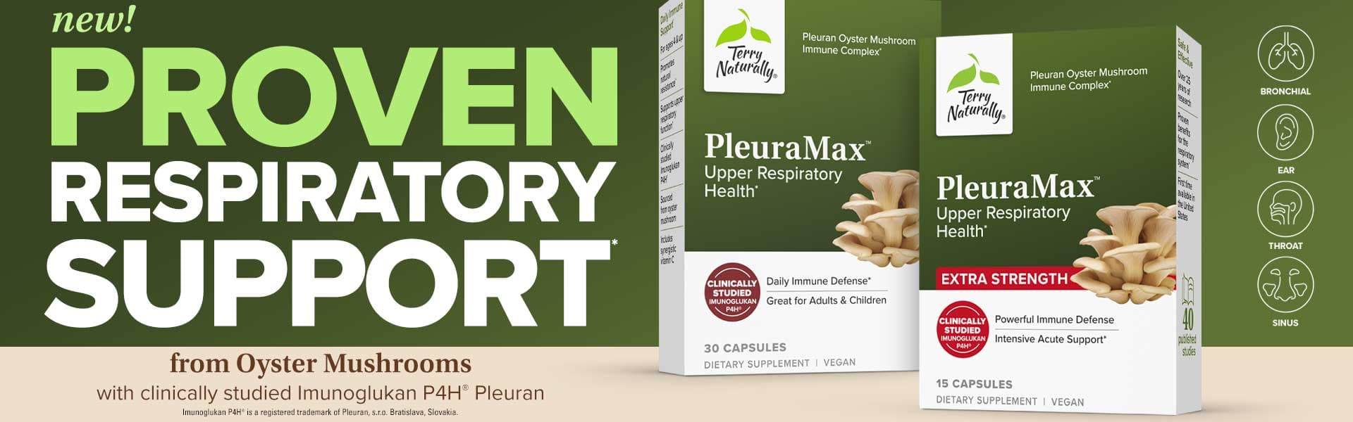 PleuraMax Upper Respiratory Health* | New Proven Respiratory Support* from Oyster Mushrooms
